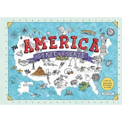 HARPER COLLINS PUBLISHERS America State by State: Fifty Removable Placemats to Color