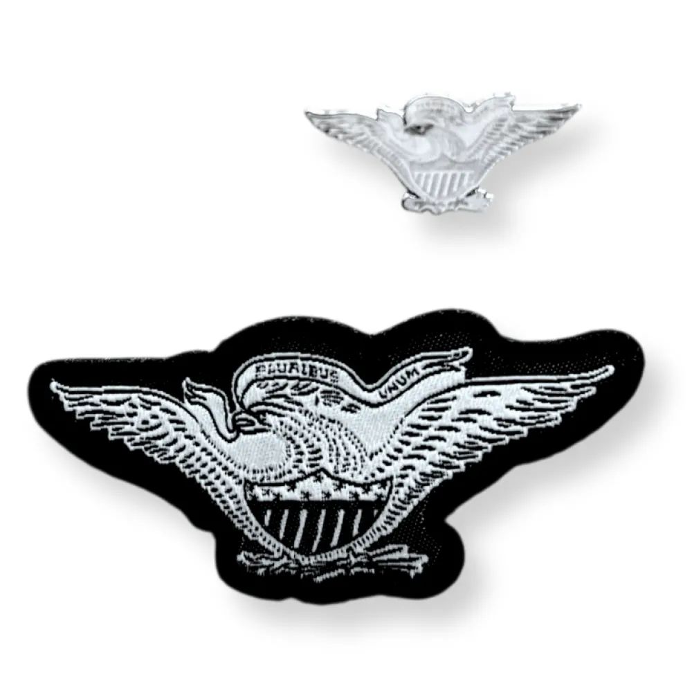 PINSOURCE American Eagle Patch and Lapel Pin
