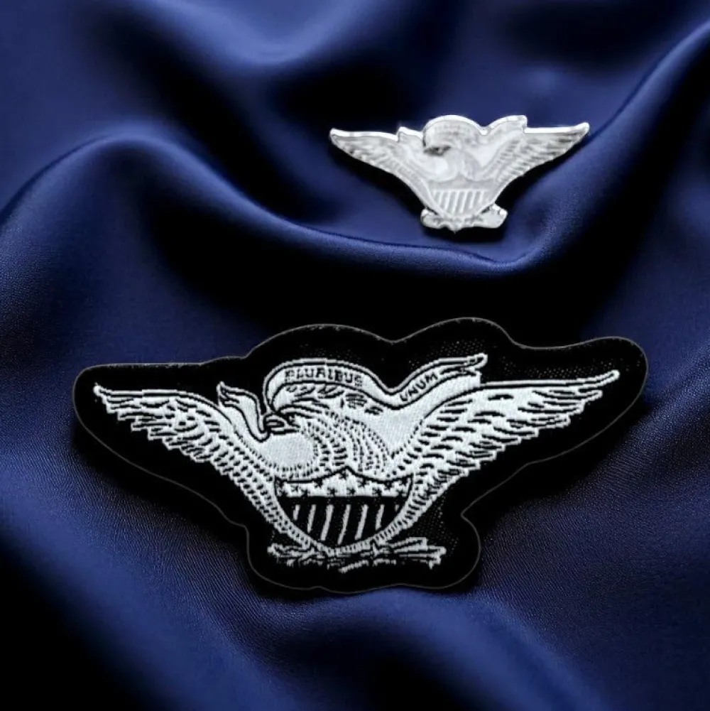 PINSOURCE American Eagle Patch and Lapel Pin