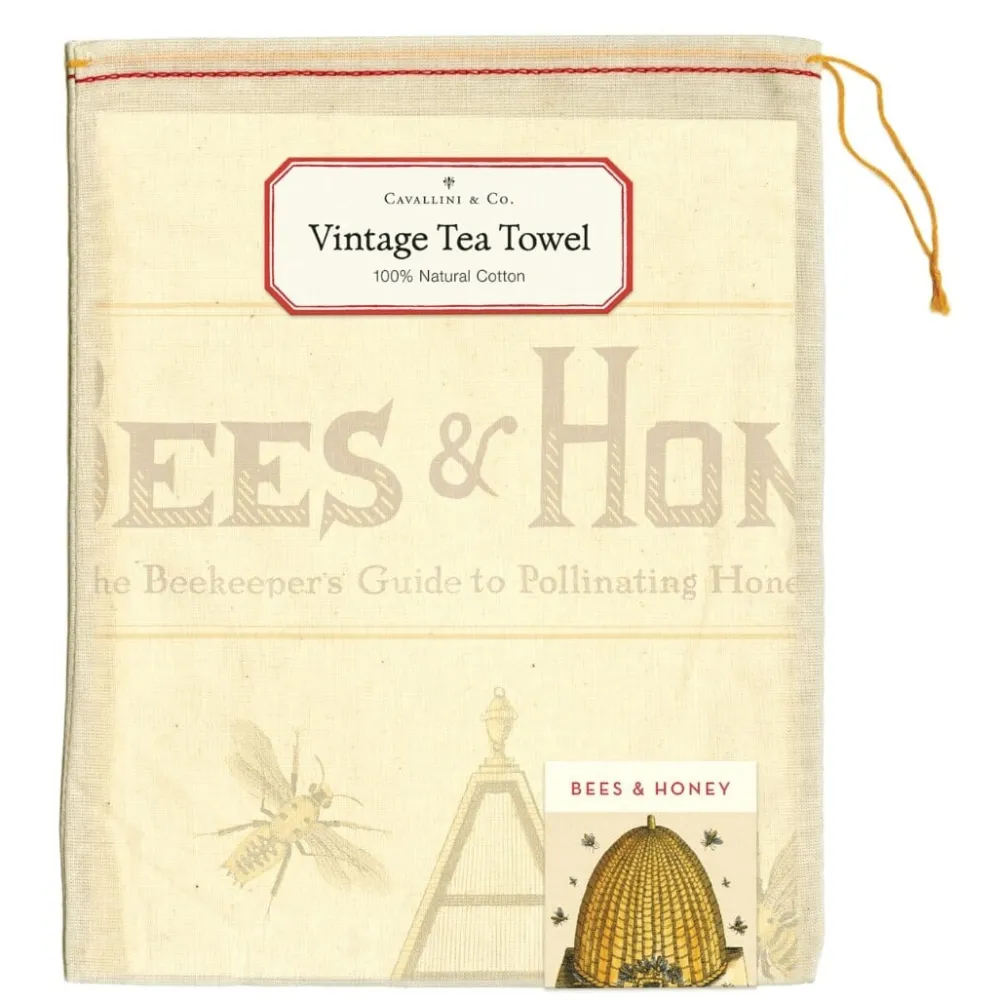 Cavallini Papers & Co. Inc Bees & Honey Tea Towel