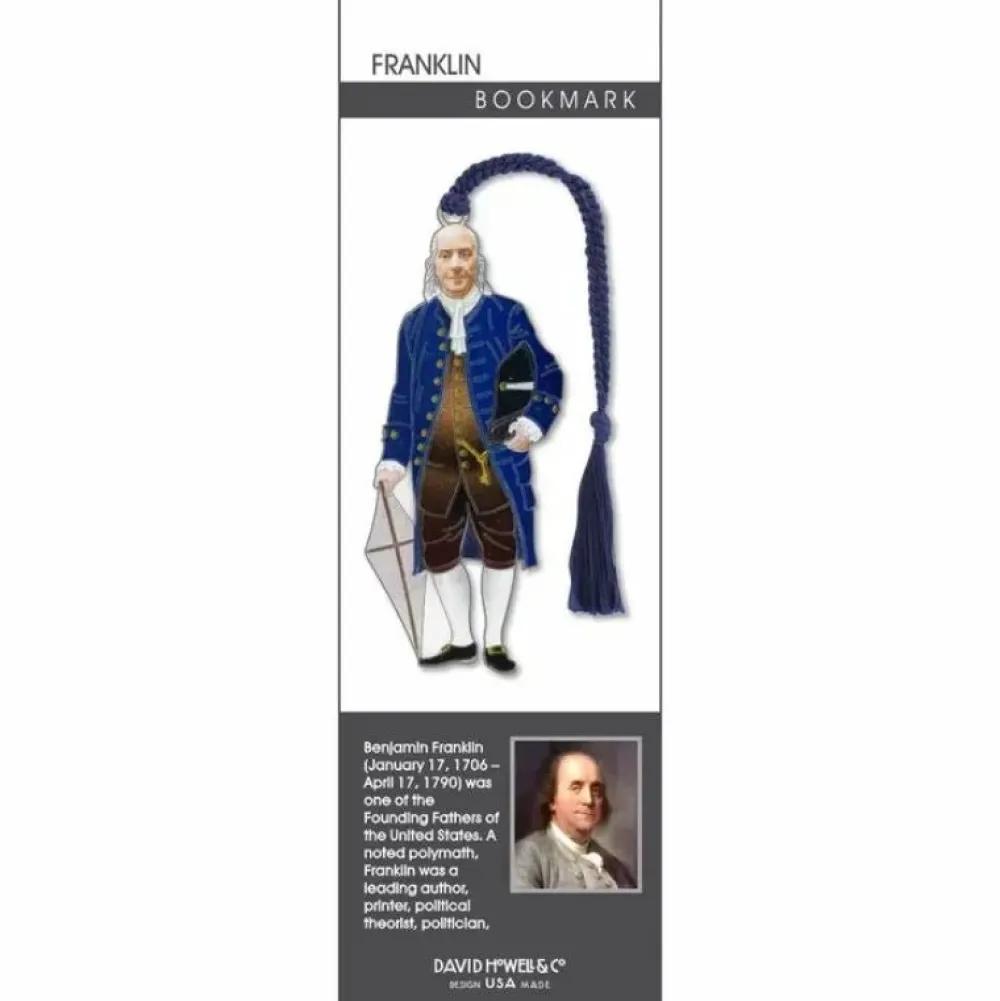 DAVID HOWELL AND COMPANY Ben Franklin Metal Bookmark