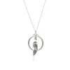 Women Color Craft Inc Bird on a Swing Sterling Silver Pendant