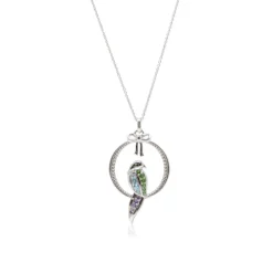 Women Color Craft Inc Bird on a Swing Sterling Silver Pendant