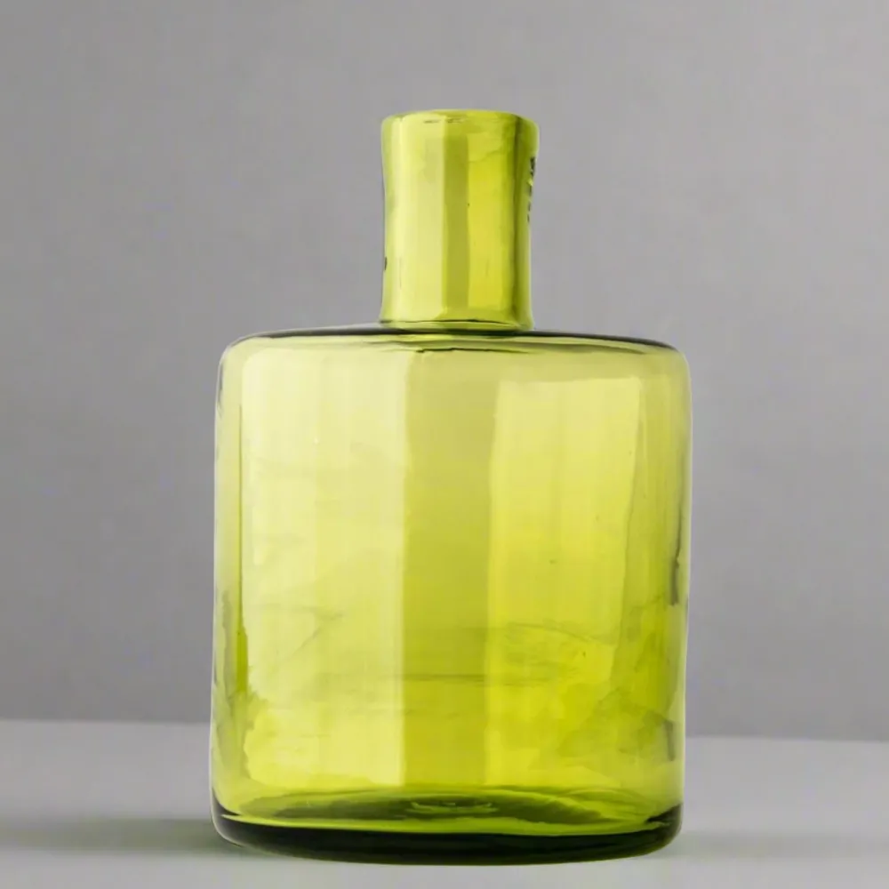 BLENKO GLASS COMPANY Blenko Barrel Olive Bud Vase