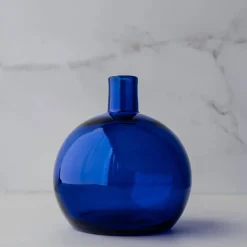 BLENKO GLASS COMPANY Blenko Cobalt Bud Ball Vase