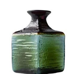 BLENKO GLASS COMPANY Blenko Glass Bud Vase Strata Summer Storm