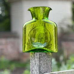 BLENKO GLASS COMPANY Blenko Water Bottle - Olive Water Bottle - Large or Mini