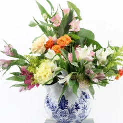 Danny's Fine Porcelain Blue and White 9" Porcelain Flower Vase