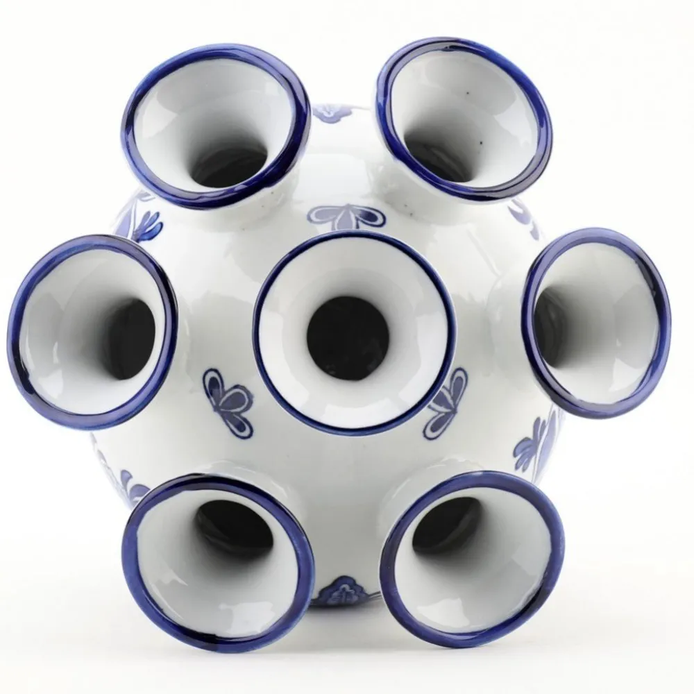 Danny's Fine Porcelain Blue and White 9" Porcelain Flower Vase