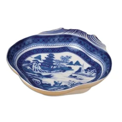 The Shops at Mount Vernon Blue Canton 8 ¼" Shell Dish by Mottahedeh