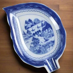 MOTTAHEDEH & COMPANY, INC Blue Canton Leaf Dish