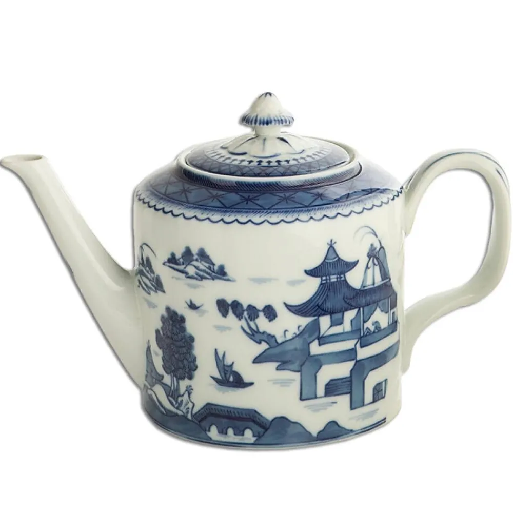 MOTTAHEDEH & COMPANY, INC Blue Canton Tea Pot by Mottahedeh