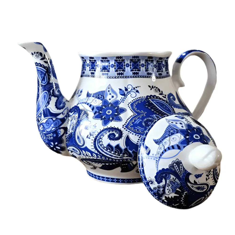 HOME ESSENTIALS Blue Willow Chintz Teapot