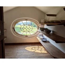 Women Color Craft Inc Bull's Eye Oval Pendant in Sterling Silver & Gold Plate