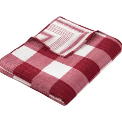FAIRE LEVTEX HOME Camden Reversible Red Stripe Throw - Red Check Throw