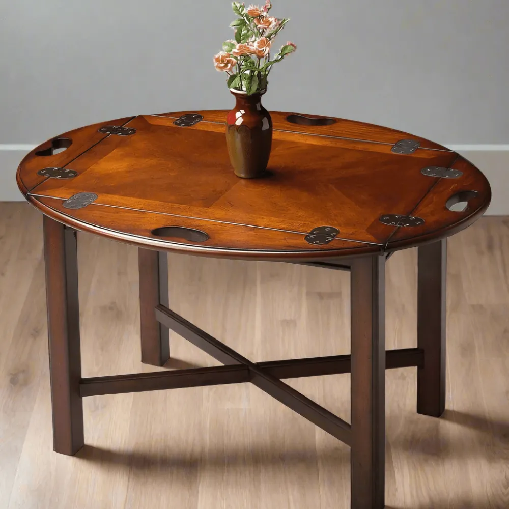 BUTLER SPECIALTY COMPANY Carlisle Oval Wood Coffee Table- Cherry by Butler Specialty