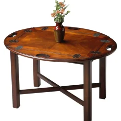 BUTLER SPECIALTY COMPANY Carlisle Oval Wood Coffee Table- Cherry by Butler Specialty