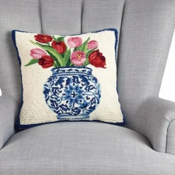 PEKING HANDICRAFT, INC Chinoiserie Tulip Pillow