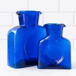 The Shops at Mount Vernon Cobalt Blue Water Bottle Blenko Glass - Mini or Large