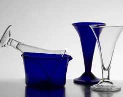 BLENKO GLASS COMPANY Cobalt Wine Rinser