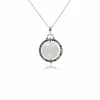 Women Color Craft Inc Crystal and Topaz Sterling Silver Reflector Pendant