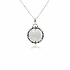 Women Color Craft Inc Crystal and Topaz Sterling Silver Reflector Pendant