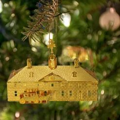 DESIGN MASTER ASSOCIATES 3D Brass Mount Vernon Mansion Ornament