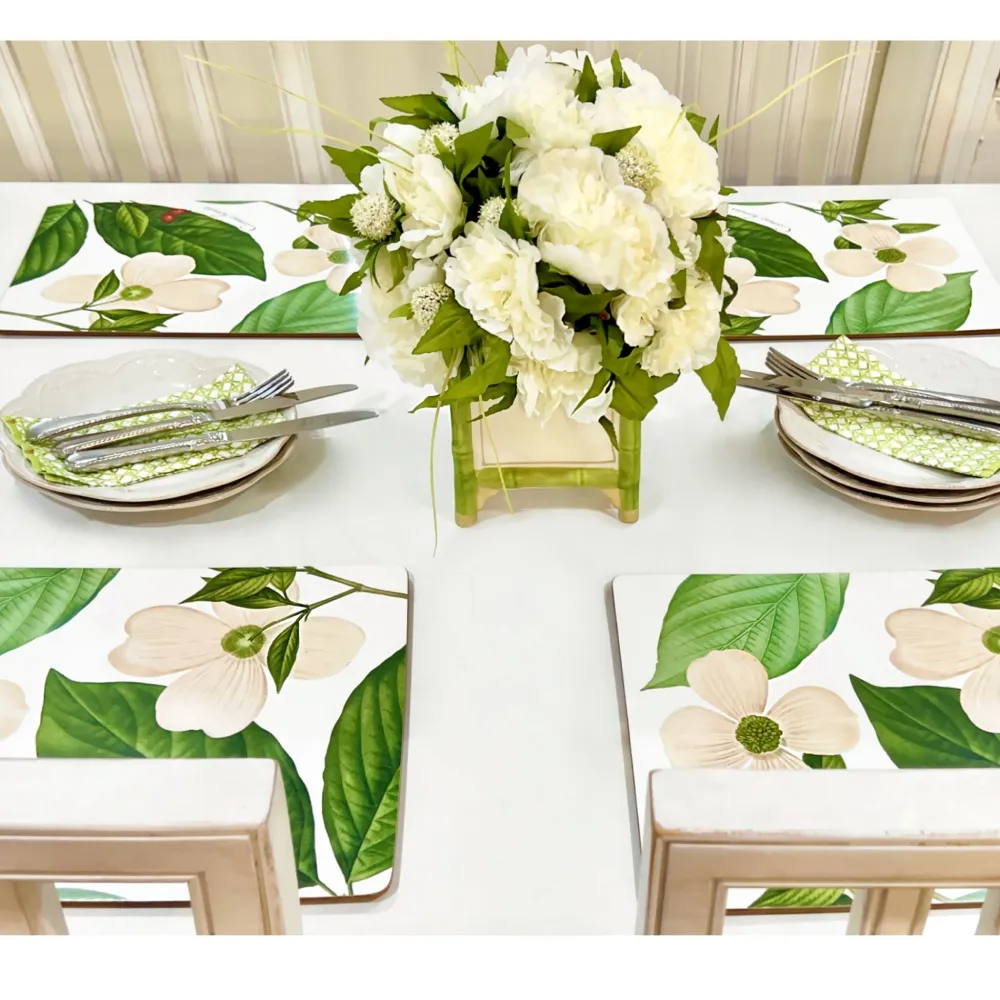 DESIGN MASTER ASSOCIATES Dogwood Board Placemats - Set of 4
