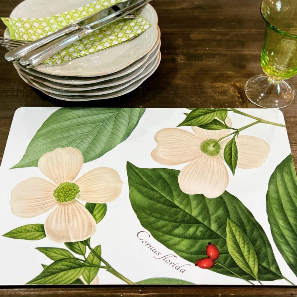 DESIGN MASTER ASSOCIATES Dogwood Board Placemats - Set of 4