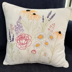 C & F ENTERPRISE Embroidered Botanical Pillow - Mount Vernon Exclusive