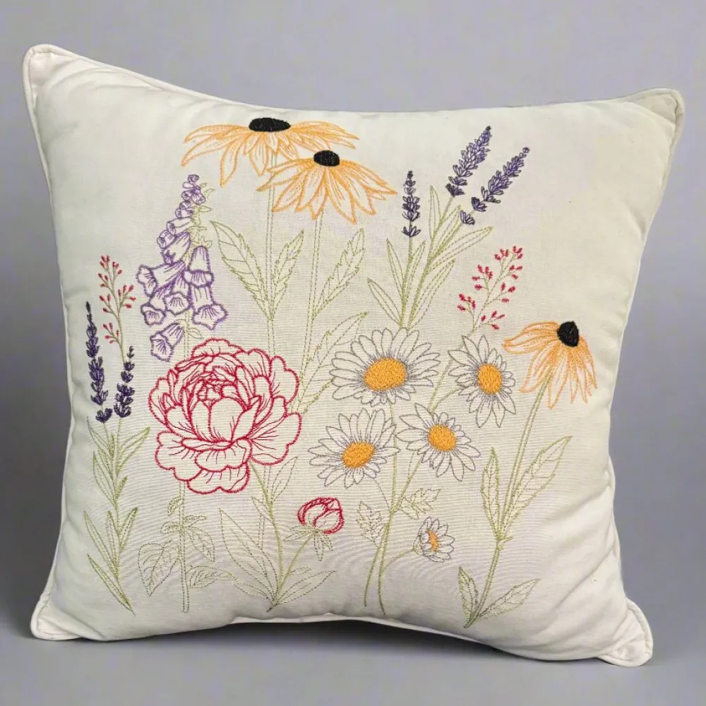 C & F ENTERPRISE Embroidered Botanical Pillow - Mount Vernon Exclusive