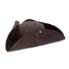 JACOBSON HAT COMPANY, INC Faux Leather Brown Tri-cornered Hat