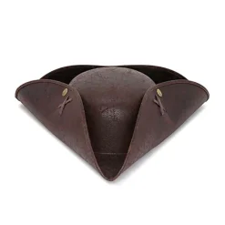 JACOBSON HAT COMPANY, INC Faux Leather Brown Tri-cornered Hat