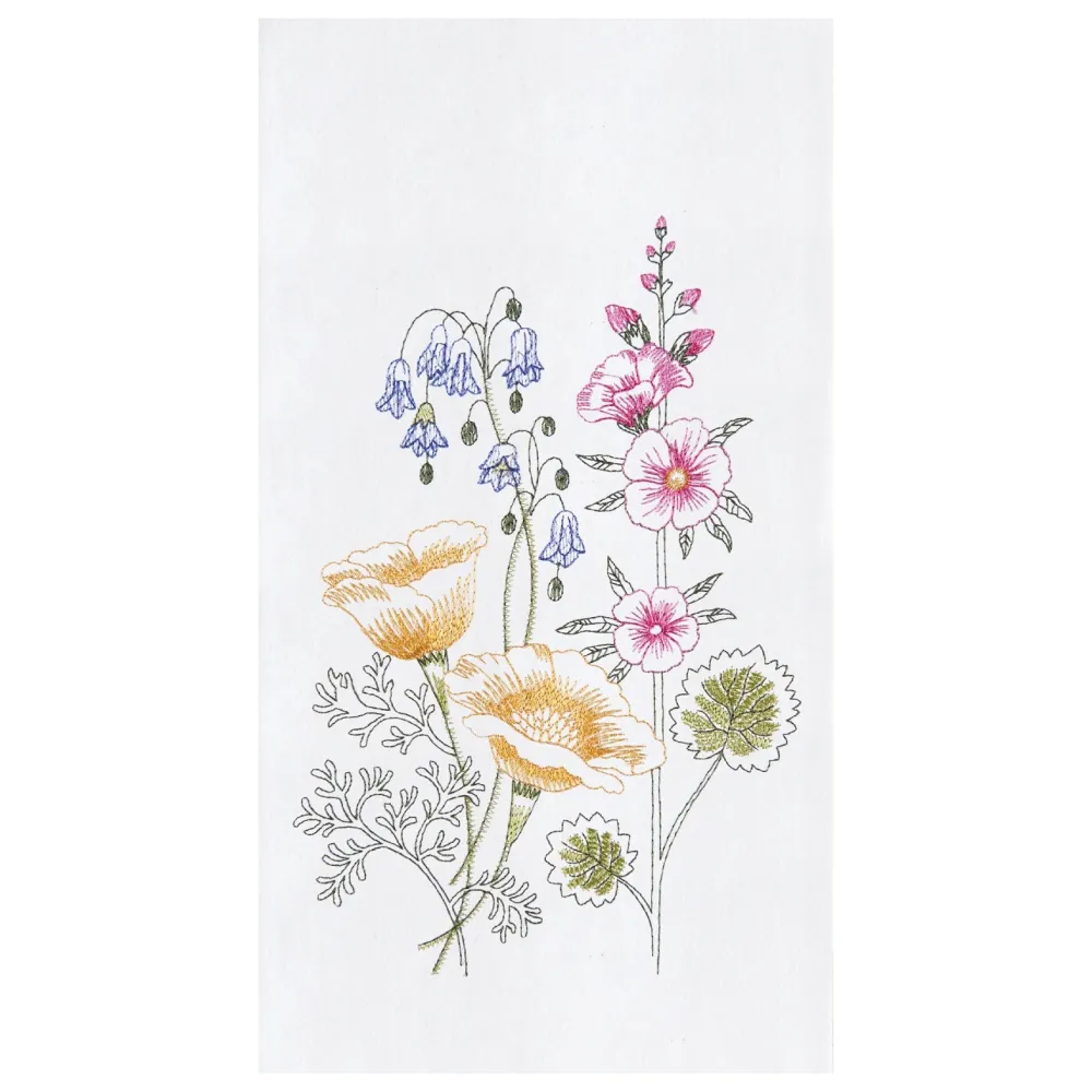C & F ENTERPRISE Floral Garden Flour Sack Kitchen Towel