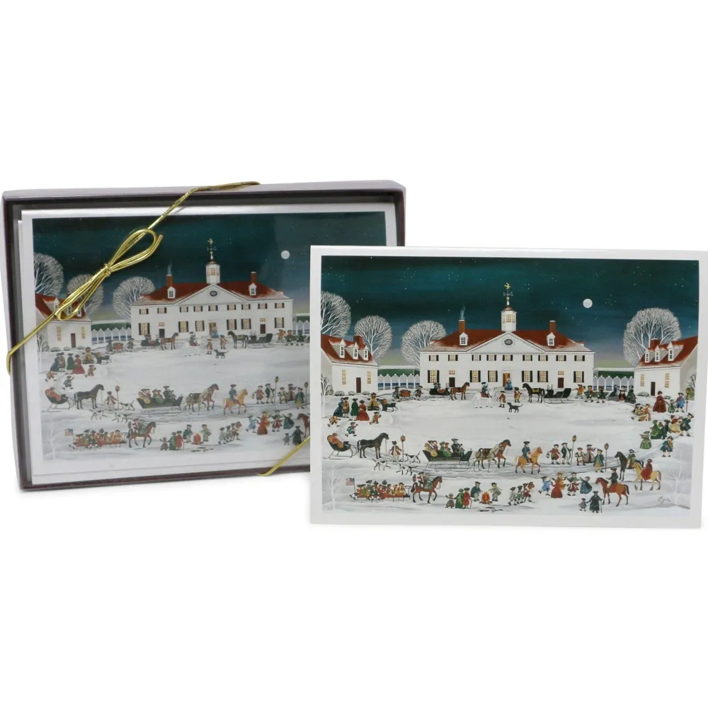 The Shops at Mount Vernon Folk Art Mount Vernon, West Front Christmas Cards
