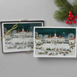 The Shops at Mount Vernon Folk Art Mount Vernon, West Front Christmas Cards