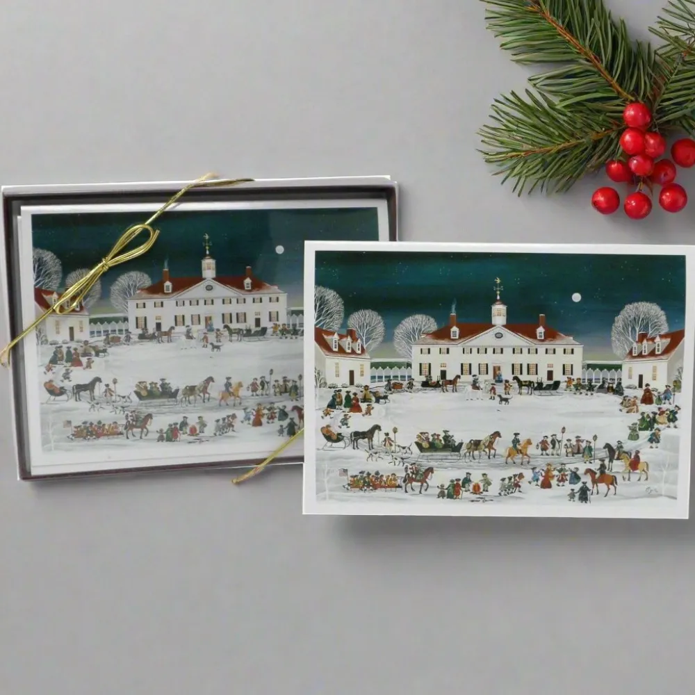The Shops at Mount Vernon Folk Art Mount Vernon, West Front Christmas Cards