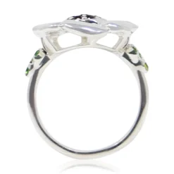 Women Color Craft Inc Front Parlor Garnet Sterling Silver Ring