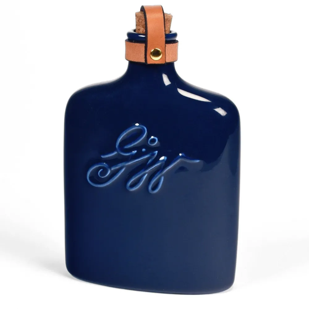 DESIGN MASTER ASSOCIATES George Washington Blue Ceramic Flask