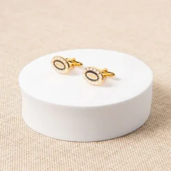 Crown Jewelry George Washington Enamel Cufflinks