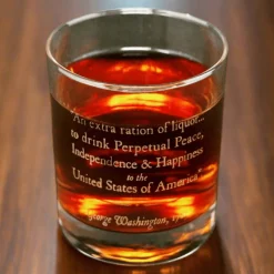 DESIGN MASTER ASSOCIATES George Washington Quote Rocks Glass