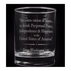 DESIGN MASTER ASSOCIATES George Washington Quote Rocks Glass