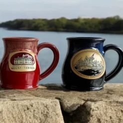 DENEEN POTTERY George Washington Signature Mug - Tall Belly Mug - Made In USA