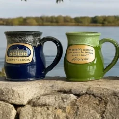 DENEEN POTTERY George Washington Signature Mug - Tall Belly Mug - Made In USA