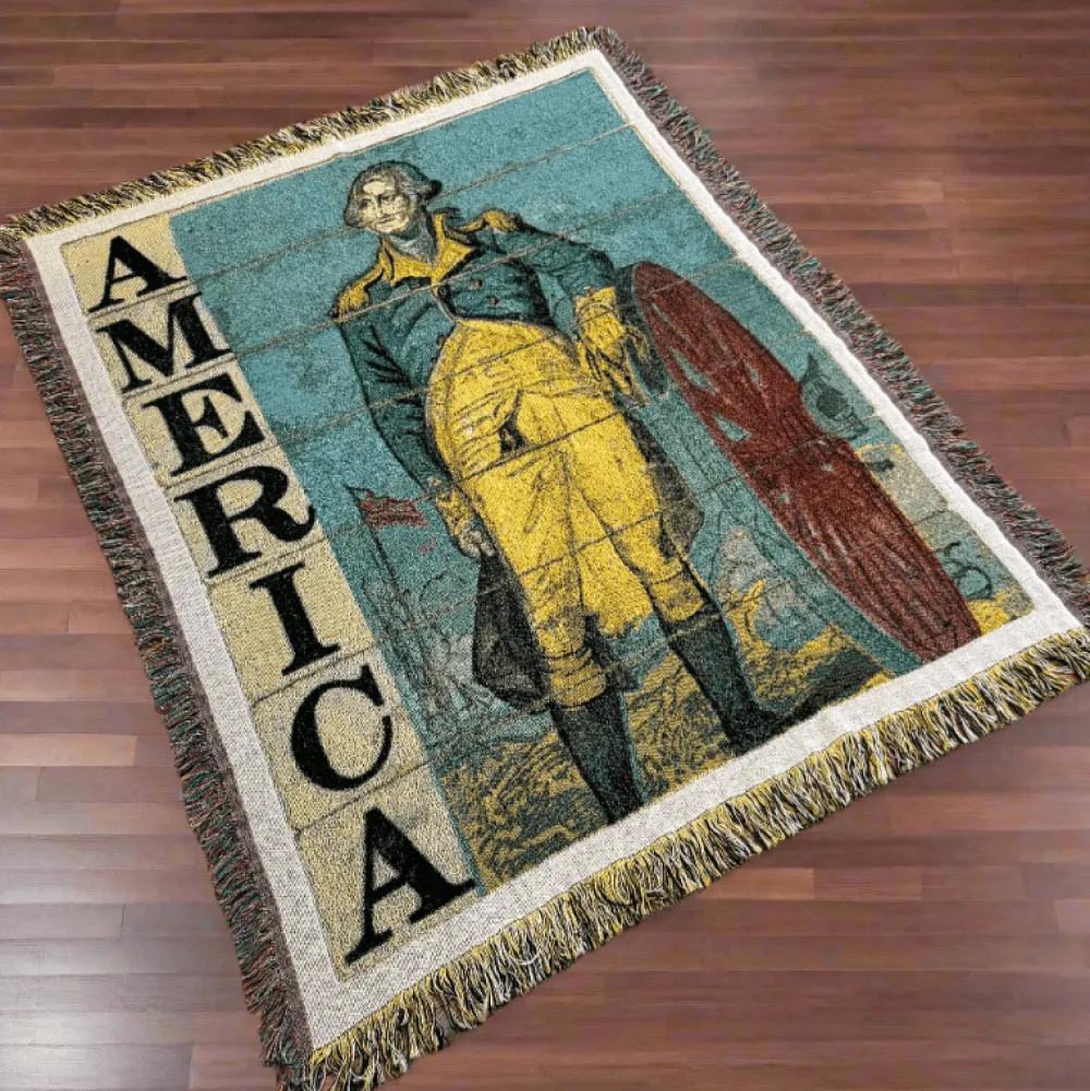 MANUAL WOODWORKERS, INC George Washington Woven Throw – Mount Vernon Exclusive