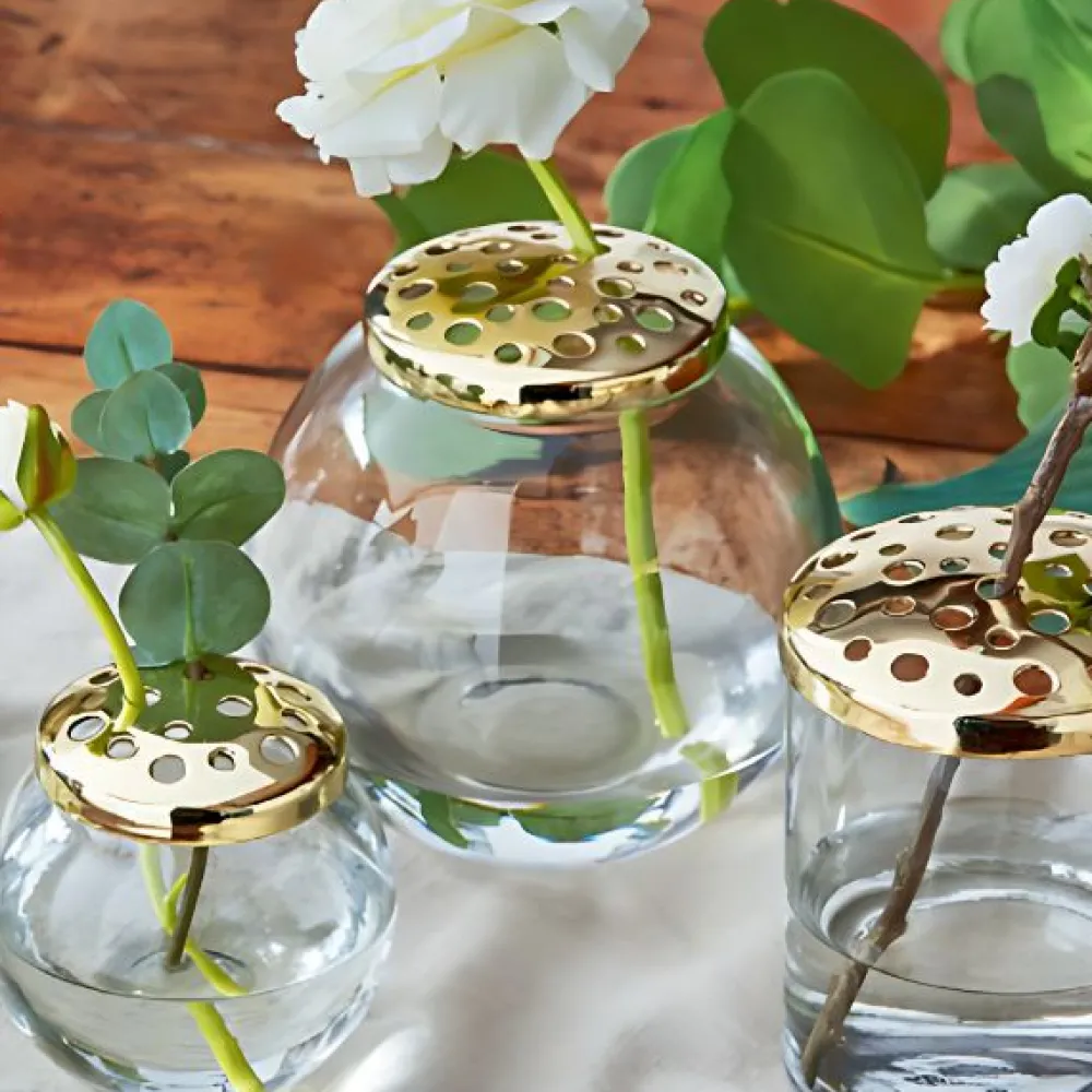 TAG Glass Floral Frog Vase - Two Sizes