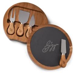 DESIGN MASTER ASSOCIATES GW Wood and Slate Cheese Board Set