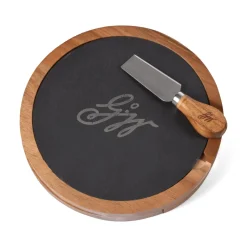 DESIGN MASTER ASSOCIATES GW Wood and Slate Cheese Board Set