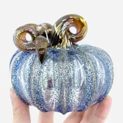 LUKE ADAMS HANDBLOWN GLASS Happily Ever After Glass Pumpkin - Assorted Sizes
