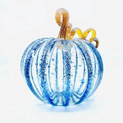 LUKE ADAMS HANDBLOWN GLASS Happily Ever After Glass Pumpkin - Assorted Sizes